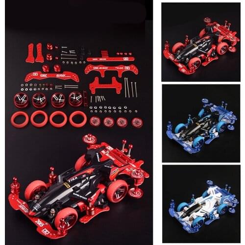 YANGKAI 1/32 Scale Mini 4WD Car Model+ Homemade Upgrade Parts Set MA Chassis Independent Suspension YIKA