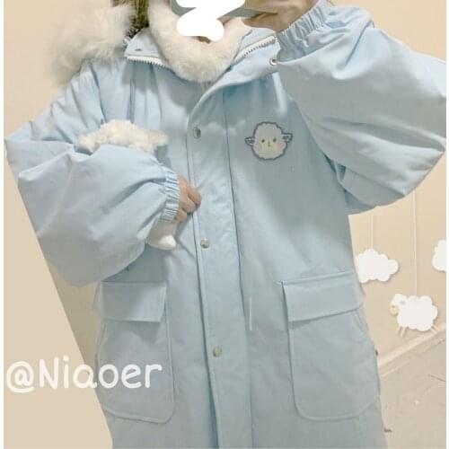 Japanese preppy style sweet cotton jacket cute embroidery casual long-sleeved kawaii women hoodie chic Harajuku zipper outerwear