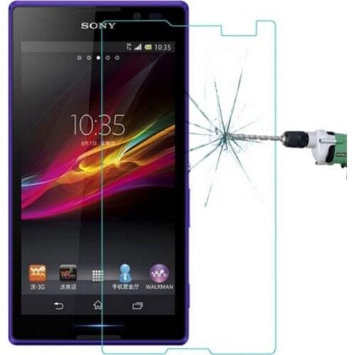 9H Tempered Glass Screen Protector For Sony Xperia C S39h 2305 C2304 C2305 S39 Dual Protective Film Guard pelicula de vidro