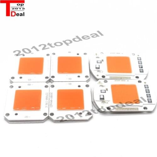 1-10pcs 50W Full Spectrum LED COB chip DC12V 32V, Integrated Smart IC Driver 220V 110V