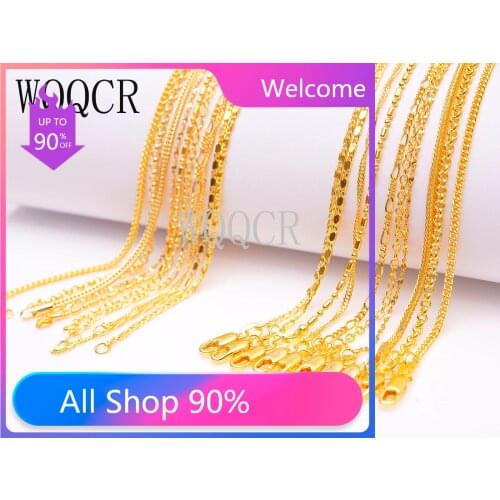 16-30Inches 10PCS Mixing Of Mixed Jewelry For DIY Making 18K Gold Filled Necklace Chain For Pendant Accessories
