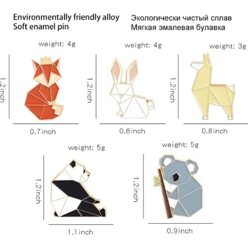 New 20Pcs Cut Fox Mouse Panda Rabbit Koala Alloy Brooch Badge Lapel Pin Action Figure Toy