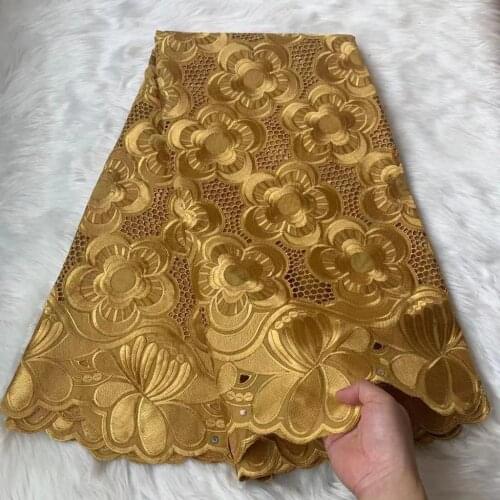 5Yards Swiss Voile Lace In Switzerland Dubai Fabric 2021 High Quality 100% Cotton Dry Embroidery Lace African Swiss Lace Fabric