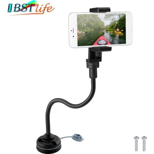 Kayak Canoe Phone Mount Base Cellphone Holders with Flexible Long Arm Dinghy Marine Boat Photograph Camera Bracket Accessories