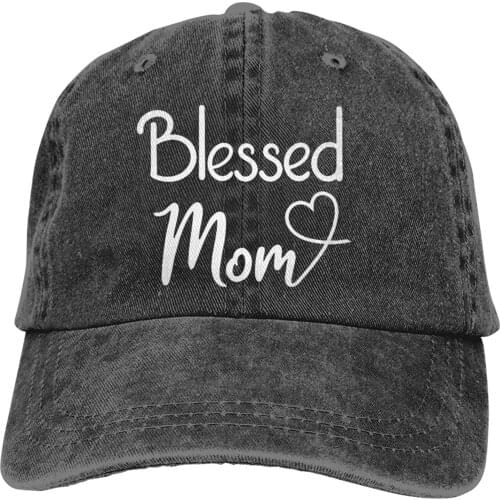 2020 Best Selling Blessed Mom, Blessed Mama Unisex Sports Denim Cap Baseball Hat Vintage Adjustable Cowboy Hat