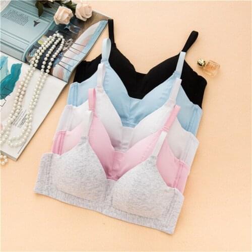 Teenage Girl Underwear Puberty Young Girls Small Bras Children Teens Training Bra for Kids Teenagers Lingerie Cotton 12-18Y