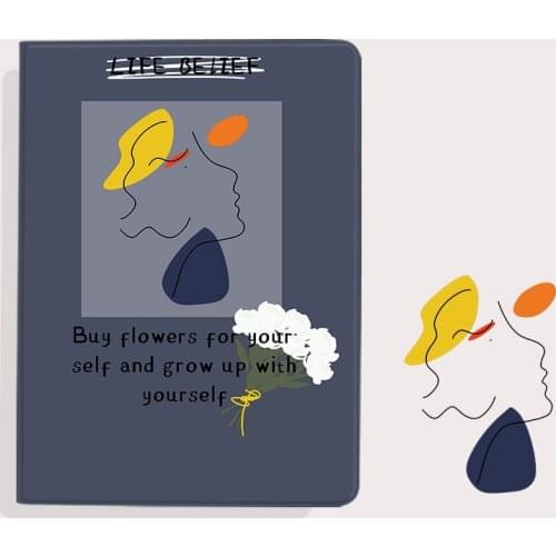 For Ipad Pro 12 9 11 Air 3 4 Case Stylish and Simple Three-fold Anti-fall Shell with Pen Slot