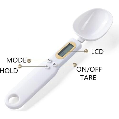 0.5g-500g LCD Digital Measuring Spoons High Precision Electronic Weigh Scoop Powder Liquid Particles Kitchen Weighing Scale