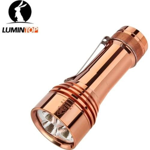 Lumintop FW21 PRO Copper EDC Flashlight Cool White 3* XHP50.2 LED max 10000 lumen beam throw 325 meter Ultra search rescue torch