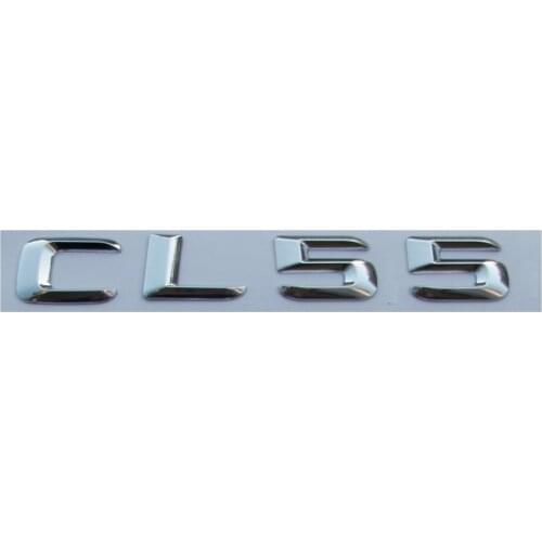 Chrome Shiny Silver ABS Car Trunk Rear Number Letters Words Badge Emblem Decal Sticker for Mercedes Benz CL55 AMG