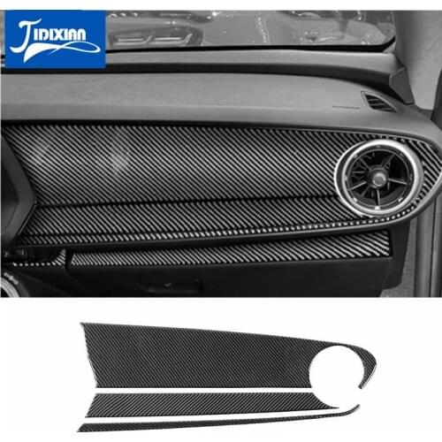 MOPAI Carbon Fiber Stickers Car Dashboard Copilot Decoration Cover for Chevrolet Camaro 2016 2017 2018 2019 Accessories