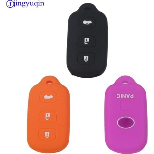 Jingyuqin 10pcs New 4 Buttons Remote Silicone Car-Styling Key Case Cover For Toyota Camry 2000-2005