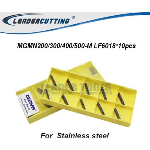 MGMN200-G MGMN300-M MGMN400-M MGMN500-M LF6018*10pcs DESKAR Grooving carbide inserts for MGEHR/MGIVR,blade for Stainless steel