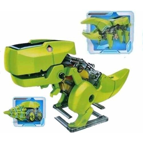 COOL! DIY 3-in-1 Solar Energy Robot Childrens Toy Dinosaur Insect Drilling Machine Deformation Robot Solar Panel Power Supply