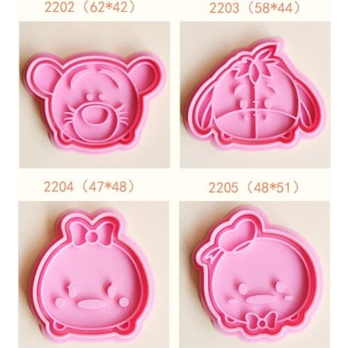 Disney Mickey Mouse Cookie Cutter 3d Push-on Cartoon Cute Baking Tools for Cakes Baking Accessories Kawaii Kitchen Tools Gifts