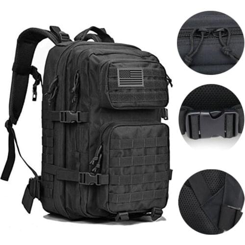 BOWTAC Mens Army Tactical Backpack Military Assault Bags Outdoor EDC Molle Pack for Trekking Camping Hunting 50L Rucksack