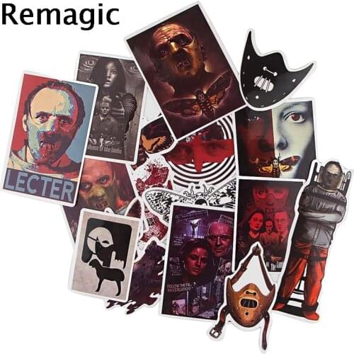 15pcs The Silence of the Lambs Stickers decal scrapbooking diy paster home decoration phone laptop waterproof cartoon accessorie