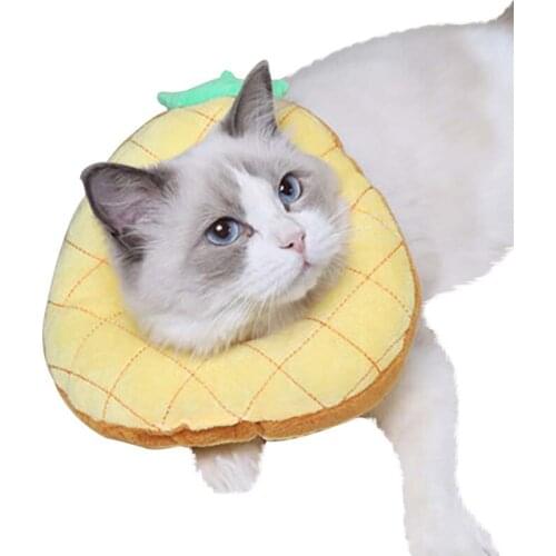 Cute Fruit Pet Protection Collar Elizabeth Puppy Collar High Quality Fabric Sterilization Period Anti-licking Wound Cat Necklace