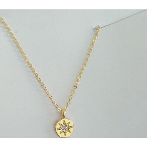 Delicate Crystal Starburst Coin Choker Necklace for Women Dainty Layered Chokers Boho Small CZ Disc Pendant Necklaces