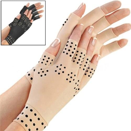 Magnetic Anti Arthritis Health Compression Therapy Gloves Men Women Fingerless Gloves Rheumatoid Hand Pain Relief Gloves