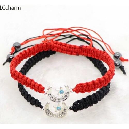 Handmade Braided Star Moon Bracelets Lucky Red Rope Bracelet Women Pretty Friendship Wish Jewelry Gifts