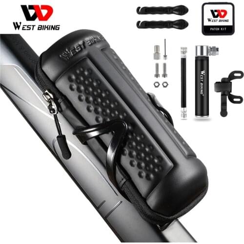 WEST BIKING Portable Bicycle Repair Tool Kit Storage Bag Bike Pump Tire Tyre Lever Bottle Cage Cycling Repair Tools Kits Set