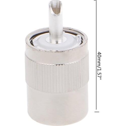 Drop Ship UHF Male PL259 Plug Solder RG8 RG213 LMR400 7D-FB Cable Connector Silver
