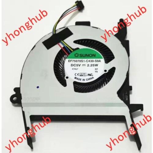 SUNON EF75070S1-C430-S9A F456U A456U R456U X456URK DC 5V 2.25W 4-Wire Laptop Cooling Fan