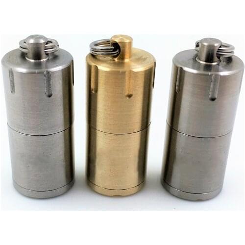 Super Mini Lighter Case Metal Mini Emergency Lighter Keychain Portable Lighter 2.0 Stainless Steel/Brass/Titanium For Camping