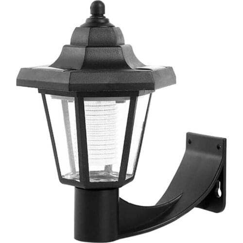 Led Landscape Light Outdoor Hexagonal Energy Saving Garden Fence Courtyard Solar Powered Spotlight Park Vintage Wall Lamp