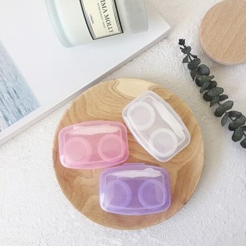 High Quality Contact Lens Case with Tweezers Transparent Contacts Lenses Container
