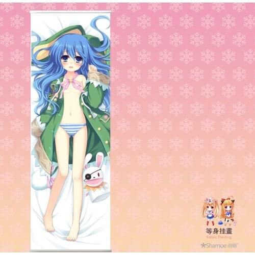 Japanese Anime Cartoon Date A Live Peach Skin Velvet Rectangle Flat Wall Scroll Painting Poster Print 150*50cm