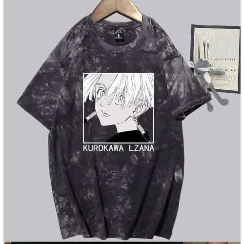 Funny Kurokawa Izana Tokyo Revengers Print Short-Sleeved Hip Hop T Shirt Casual Tees