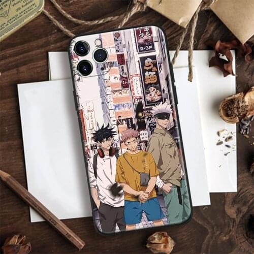 Jujutsu Kaisen Day Street Japan Aesthetic Glass Phone Case Cover Shell For iPhone SE 6s 7 8 Plus X XR XS 11 12 Mini Pro Max