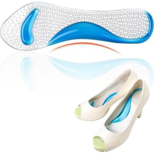 Non-slip Women Gel 3/4 length Arch Support Non-slip Arching Cushions Orthopedic Hips for High Heels shoes Gel Insoles Woman