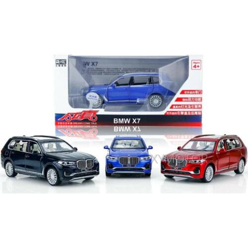 1/32 CaiPo For BMW X7 G07 SUV CAIPO Diecast Model Car SUV Toys Kids Gifts Pull back Sound light Blue/Red/Black