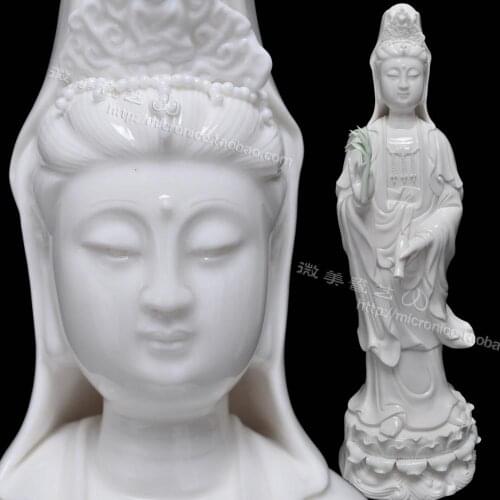 16 inch 18 inch Avalokiteshvara ceramic Buddha Guanyin Buddha put Ephraim Sam West wholesale decoration in Dehua