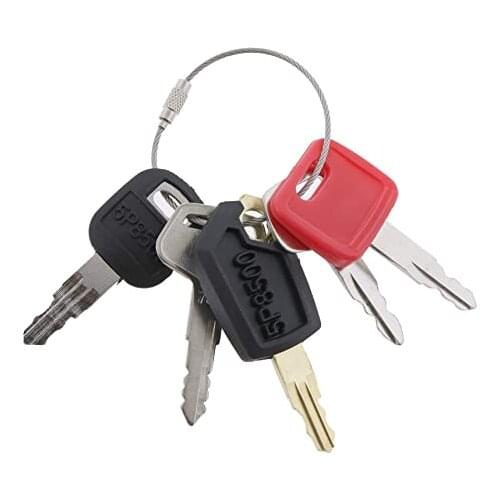 5) Heavy Equipment Ignition Keys fit for Cat Caterpillar John Deere Kato Komatsu Dozer Roller Skid Steer Paver Loader