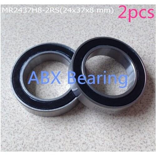 Free shipping 2pcs 24378-2RS MR2437-2RS 24378 2437H8 ball bearing 24x37x8mm bike wheels bottom bracket repair bearing for BB90