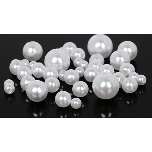 90-1000Pcs 4-10mm ABS Imitation Pearl Loose Pearls Beads For DIY Garment Clothing Shoes Beads Jewelry Making Accessories