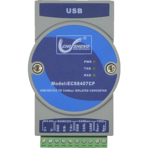 ECS8407CP Industrial Grade USB to CAN 485 to CAN CAN Converter Optical Isolation Protocol Conversion