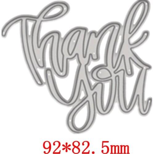 Phrase Thank You Metal Cutting Dies Stencils for DIY Scrapbooking Photo Album Decorative Embossing Paper Cards Crafts Die Cut