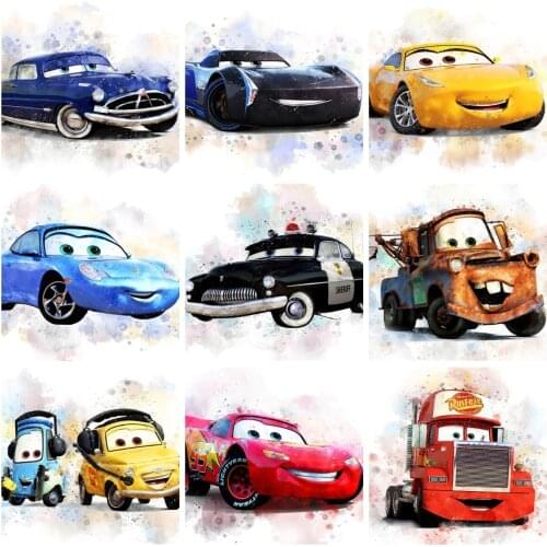 Disney Racing Story McQueen Car Cartoon 5D Diamond Painting DIY Cross Embroidery Mosaic Room Wall Decoration Childrens Gift