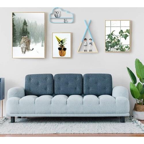 Pineapple In Sunglasses Plants And Leopard Canvas Paintings Wall Art Pictures for Living Room Office Looks Radiant Home Decor