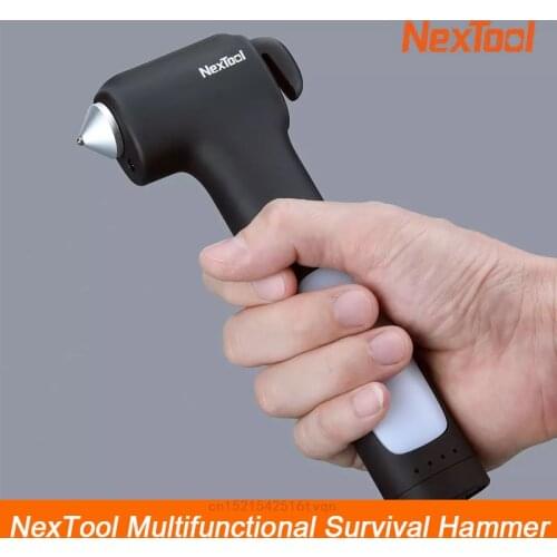 NexTool Multifunctional Survival Hammer Car Window Breaker USB Recharging Power Bank Car-Emergency Lamp Survival-Tool FromYoupin