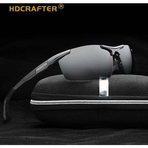 Sport Sun Glasses for Men Polarized Sunglasses Aluminum HD Driving Goggles Male UV400 Glasses night Vision Eyewear Oculos
