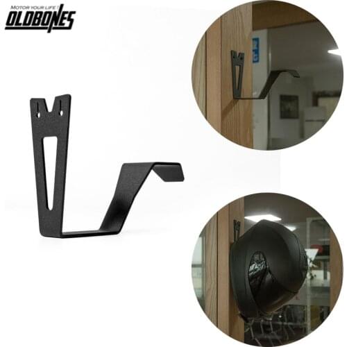 New universal 1PC Wall Mount Motorcycle Helmet Holder Hook Jacket Bags Hanger Rack With Bolts Powder Coated