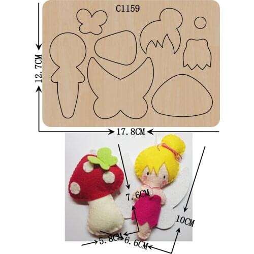 New mushroom Wooden die Scrapbooking C-1159 Cutting Dies Multiple sizes