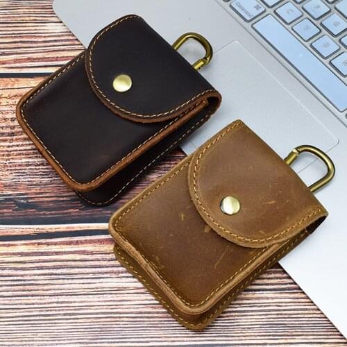 New Crazy Horse Leather coin purse famous card case holder Simple USD Clip Wallet genuine Leather Card Holder Slim Retro Wallet