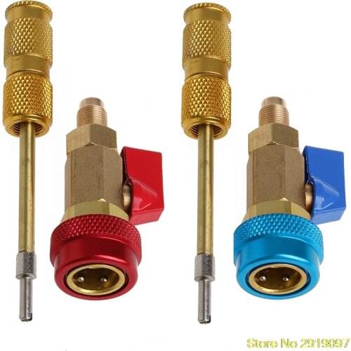 OOTDTY New Arrive Air Conditioning R134A Valve Core High Low Pressure Quick Remover Installer Toolping Support